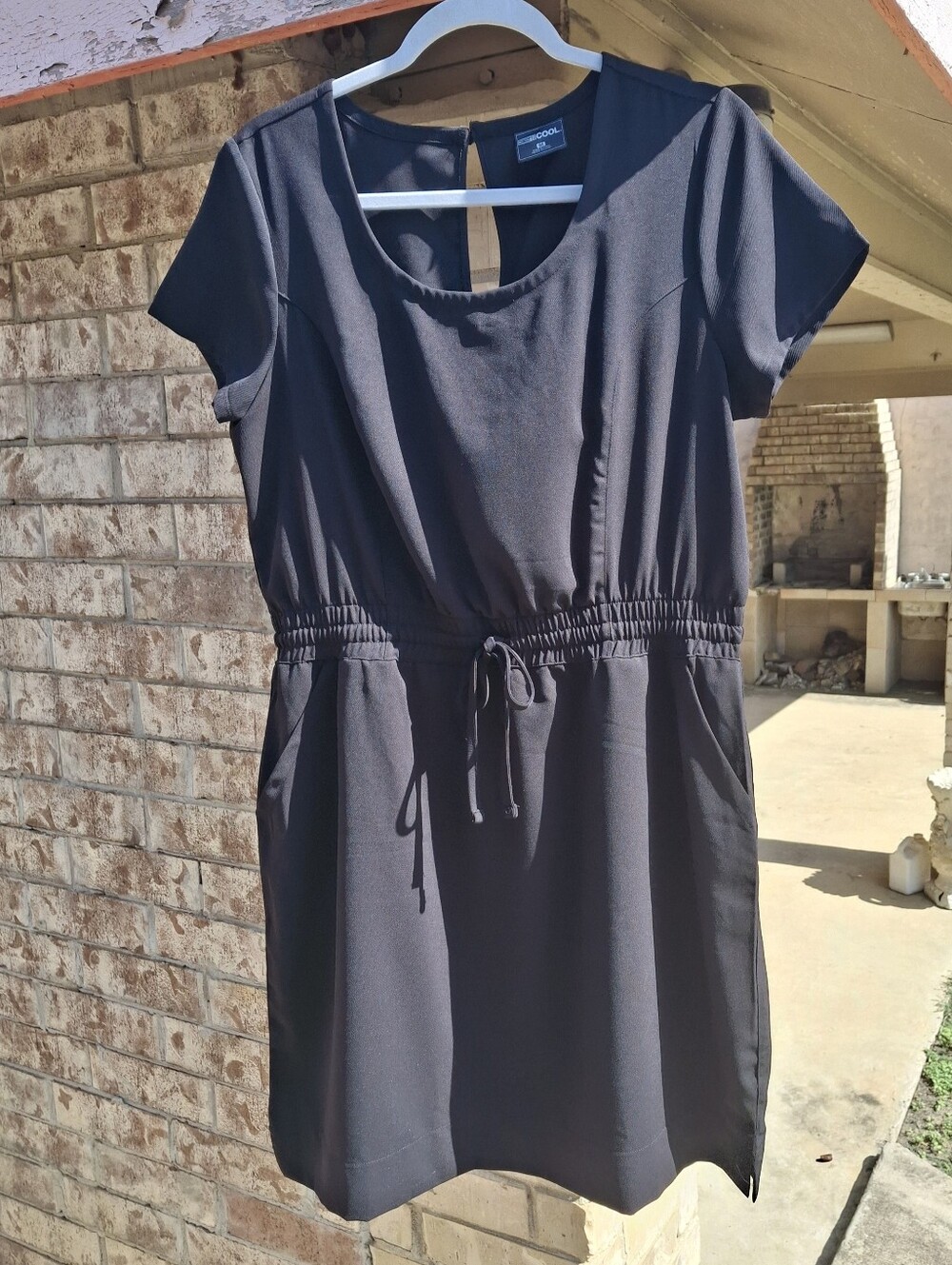 32 Degrees Soft Twill Black Drawstring Waist Dress Women Size Medium - Picture 5 of 16